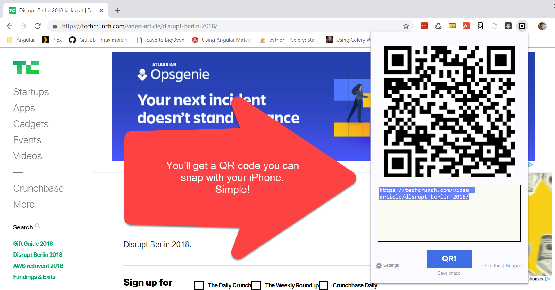 Use QR Code Generator to Easily Share Web Links to iPhone