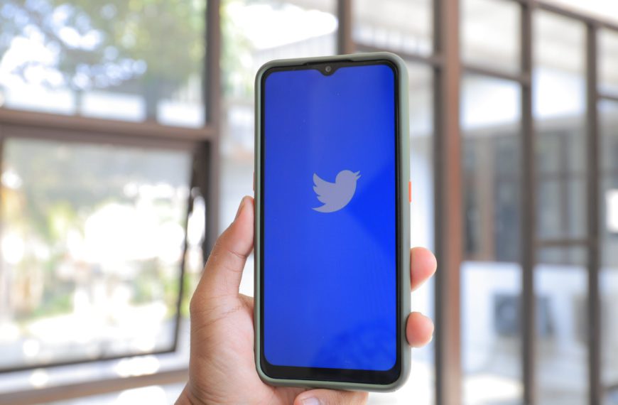 twitter logo on smartphone screen